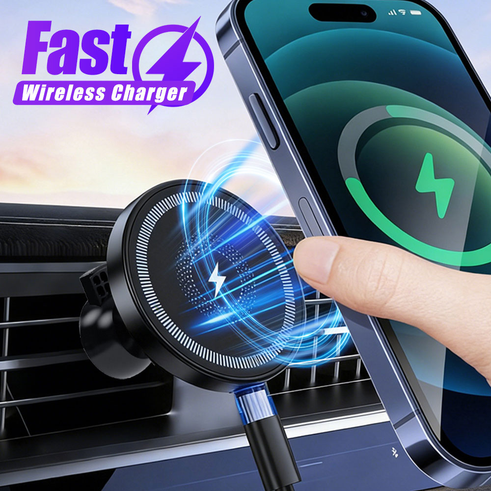 Wireless Car Charger Mount Fast Charging - Magnetic Wireless Car Charger Air Vent