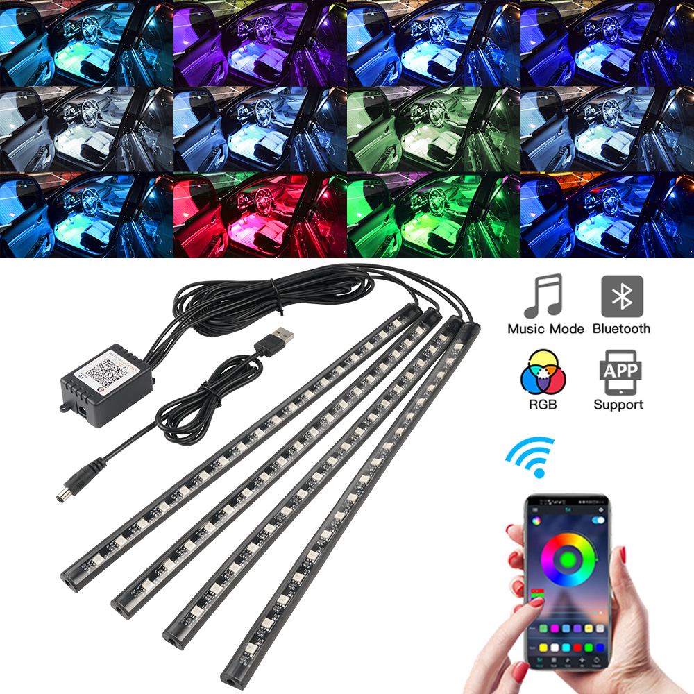 Led Ambient Interior Car Lights App Control - Neon LED Interior Car Light APP
