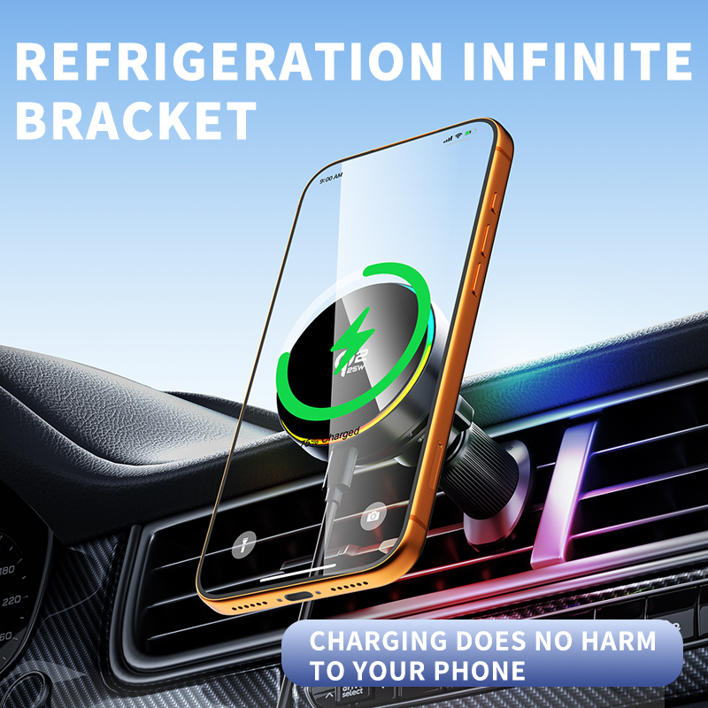 qi2.2 25W Car Wireless Charger - огляд і ціна Magnetic Phone Holder For Car Vent