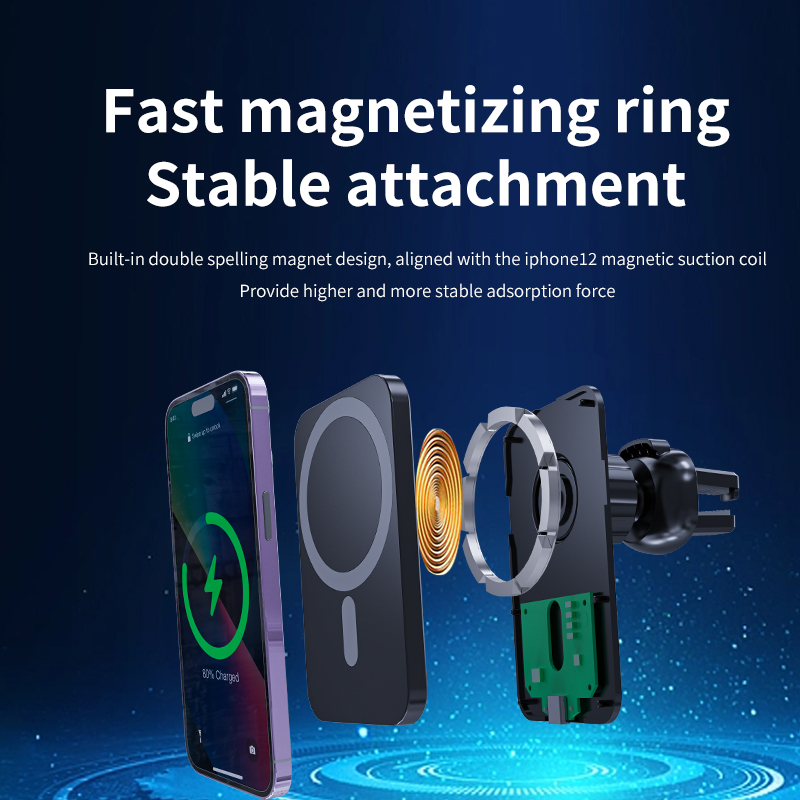 Magnetic Wireless Car Charger  - огляд і ціна Magnetic Phone Holder For Car Vent