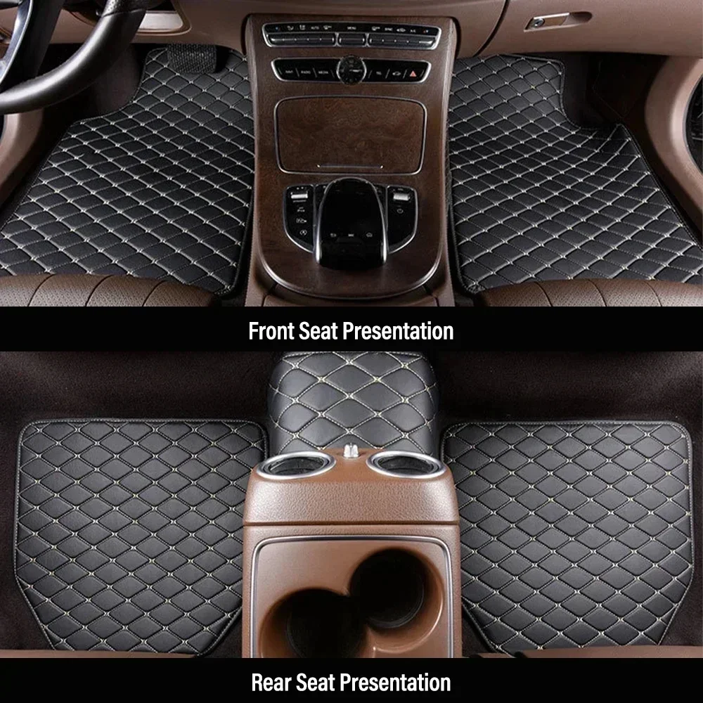 4PCS Universal PU Leather Car  - огляд і ціна Car Floor Mats Universal Waterproof Leather