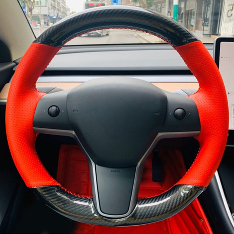 Hand-stitched Anti-Slip Carbon - огляд і ціна Car Steering Wheel Cover Anti Slip Breathable