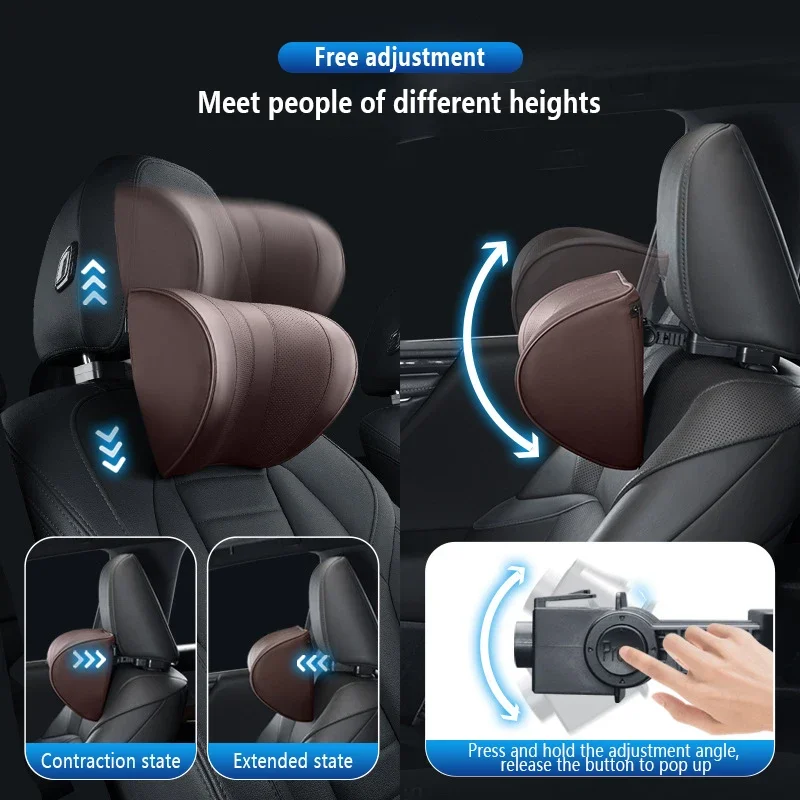 Leather Car Seat Headrest Cush - огляд і ціна Memory Foam Car Neck Pillow Lumbar Support