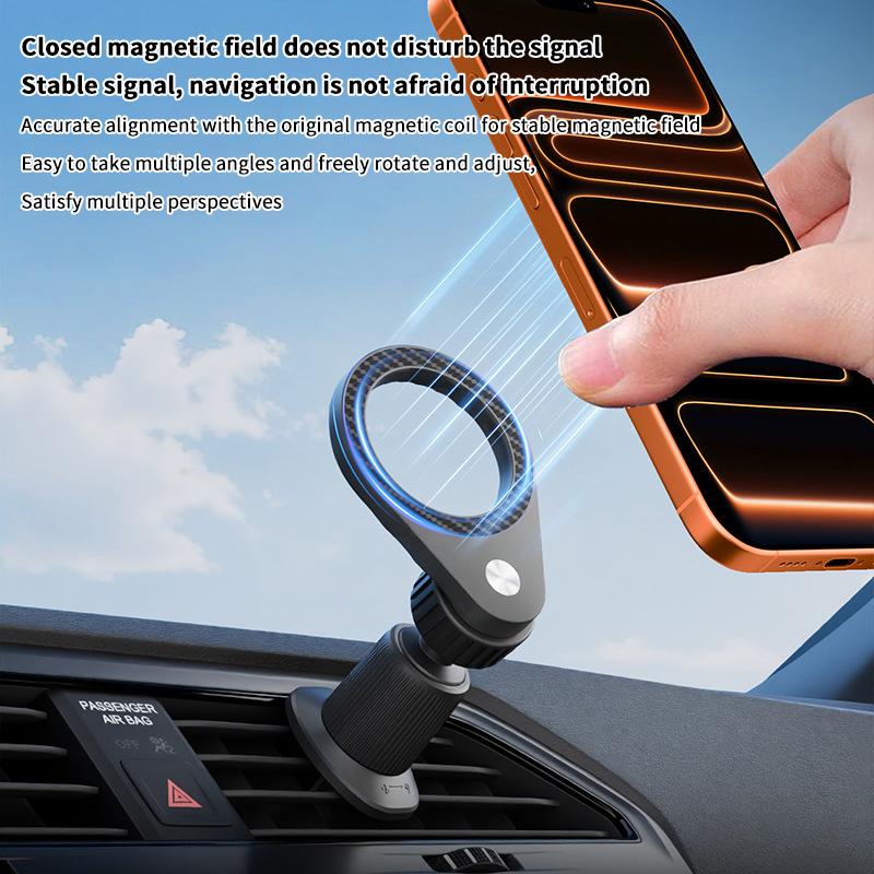 1Pcs Carbon Fiber Magnetic Car - огляд і ціна Magnetic Phone Holder For Car Vent