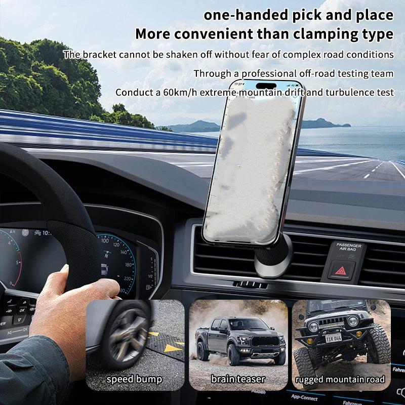 1Pcs Carbon Fiber Magnetic Car - огляд і ціна Magnetic Phone Holder For Car Vent