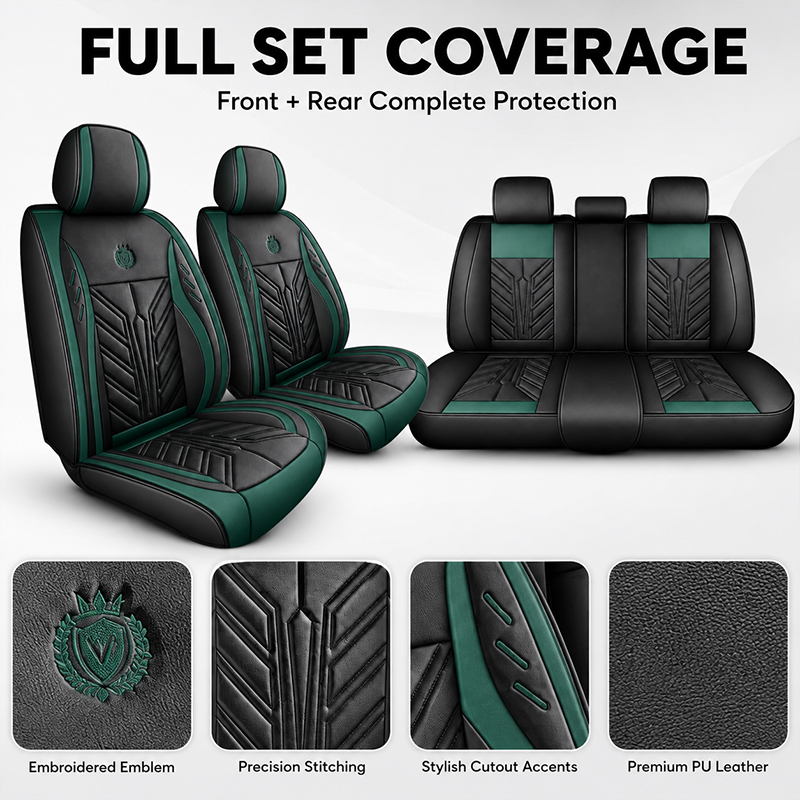 Breathable 5-Seater Car Seat C - огляд і ціна Leather Car Seat Covers Full Set Universal