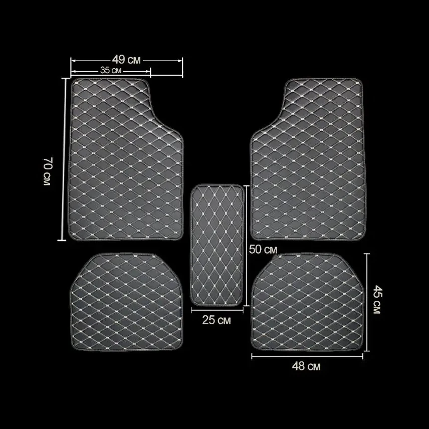 Car Floor Mats 5Pcs Universal  - огляд і ціна Car Floor Mats Universal Waterproof Leather