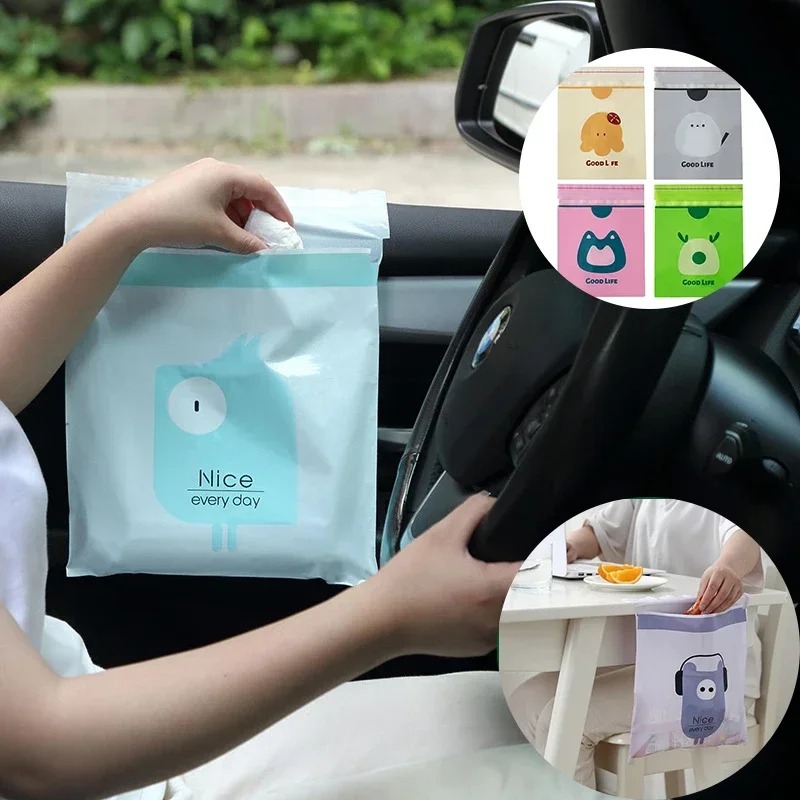 Car Trash Bag 15 Pcs Disposabl - огляд і ціна Waterproof Car Trash Can With Lid