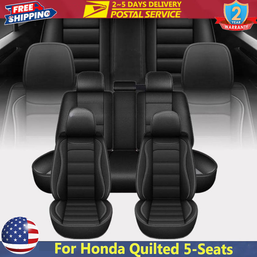 Black Universal Seat Cover 5-S - огляд і ціна Leather Car Seat Covers Full Set Universal