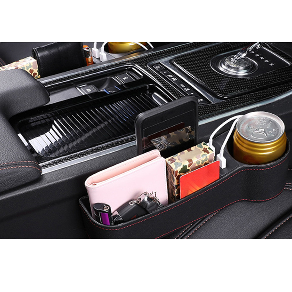 Car Seat Gap Storage Box Black - огляд і ціна Seat Gap Filler Organizer With Usb Charger