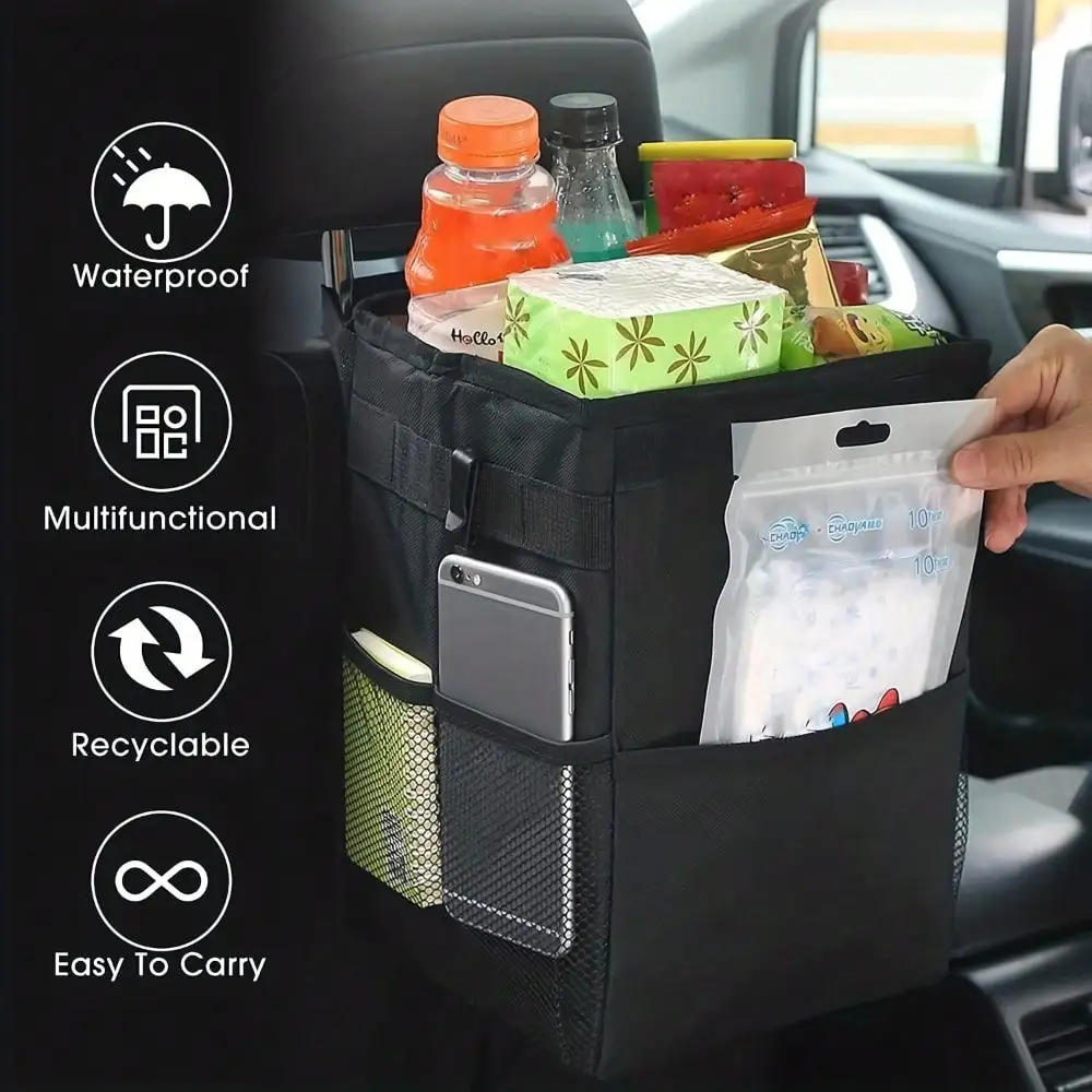 Portable Waterproof Car Trash  - огляд і ціна Waterproof Car Trash Can With Lid