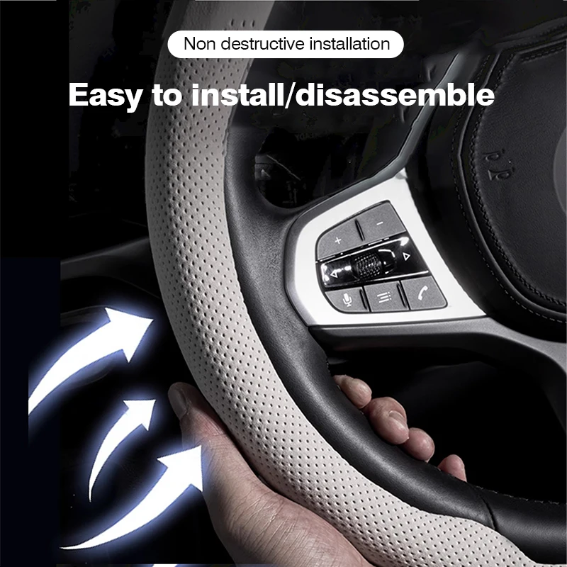 Compatible with Cupra Tavascan - огляд і ціна Car Steering Wheel Cover Anti Slip Breathable