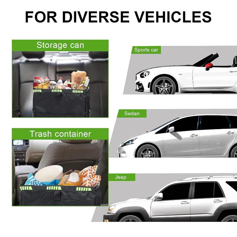 Foldable Car Trash Can With St - огляд і ціна Waterproof Car Trash Can With Lid