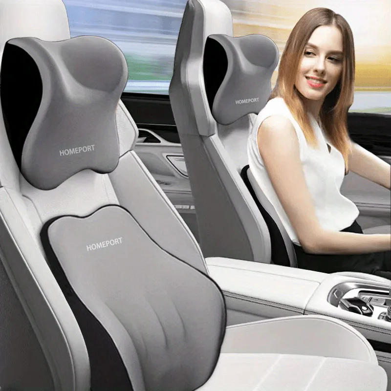 Car Memory Foam Headrest Set C - огляд і ціна Memory Foam Car Neck Pillow Lumbar Support