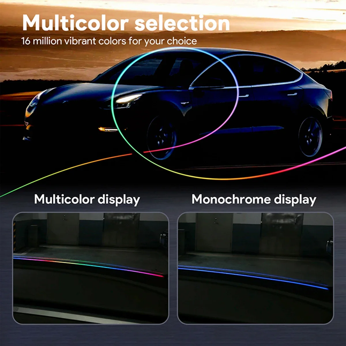 140/150CM LED Car Ambient Ligh - огляд і ціна Led Ambient Interior Car Lights App Control