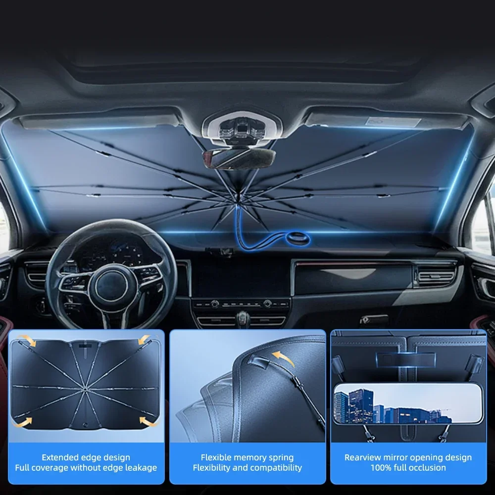 Car Windshield Sunshade Foldab - огляд і ціна Car Sunshade Windshield Umbrella Foldable