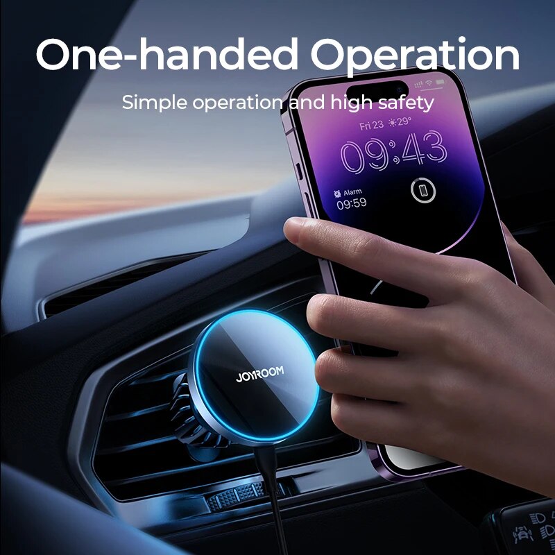 Joyroom Magnetic Car Phone Mou - огляд і ціна Wireless Car Charger Mount Fast Charging