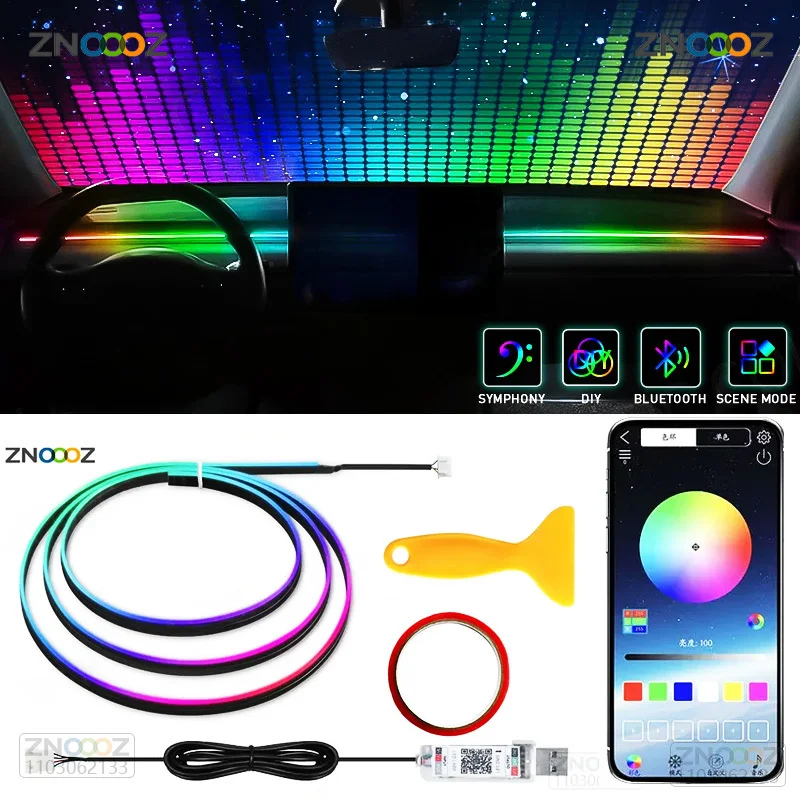 ZNOOOZ 140cm Car Ambient Light - огляд і ціна Led Ambient Interior Car Lights App Control