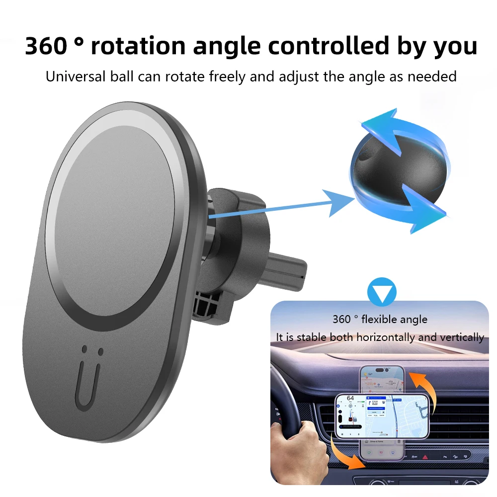 Mini Magnetic Wireless Car Cha - огляд і ціна Magnetic Phone Holder For Car Vent
