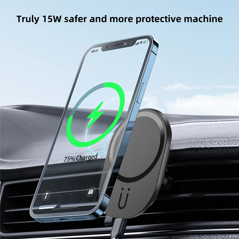 Mini Magnetic Wireless Car Cha - огляд і ціна Magnetic Phone Holder For Car Vent