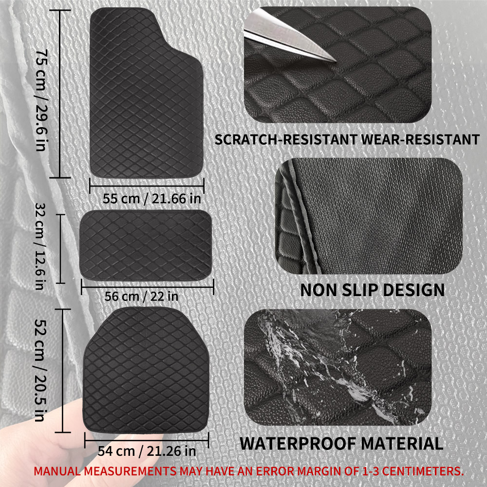 Universal 5Pcs Leather Car Flo - огляд і ціна Car Floor Mats Universal Waterproof Leather