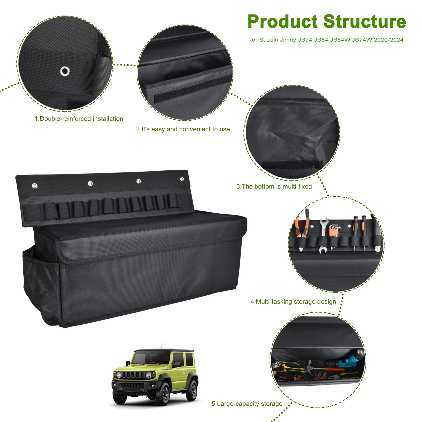 Car Foldable Storage Bag Rear  - огляд і ціна Car Trunk Organizer Foldable Storage Box