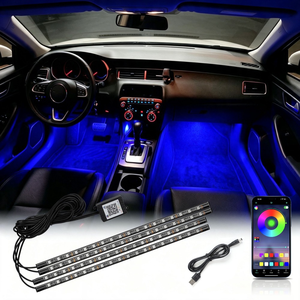 Multi-mode RGB Neon Car Interi - огляд і ціна Led Ambient Interior Car Lights App Control