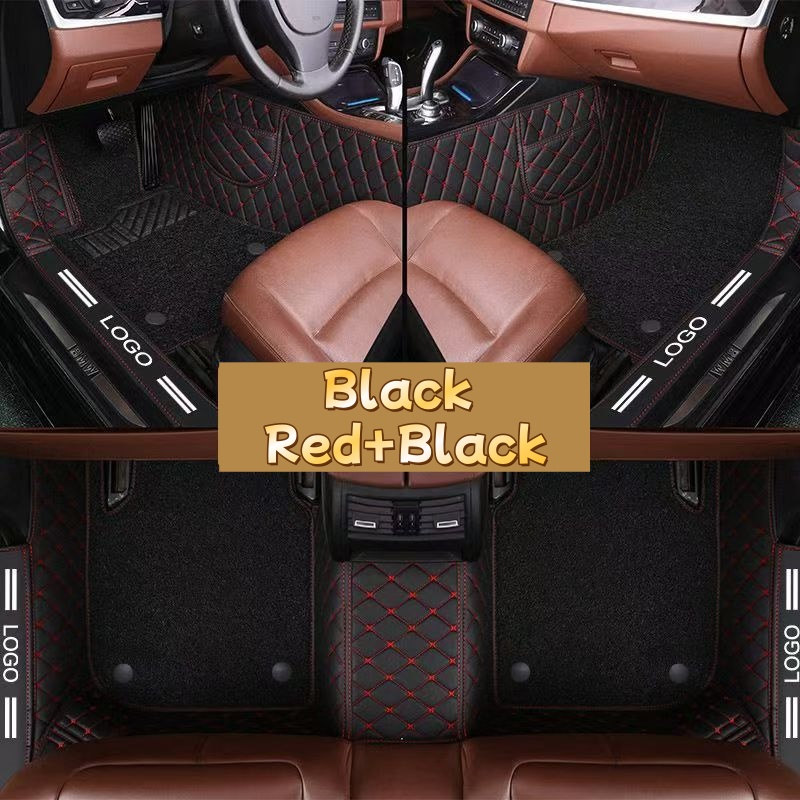 Luxury PVC Leather Full Covera - огляд і ціна Car Floor Mats Universal Waterproof Leather