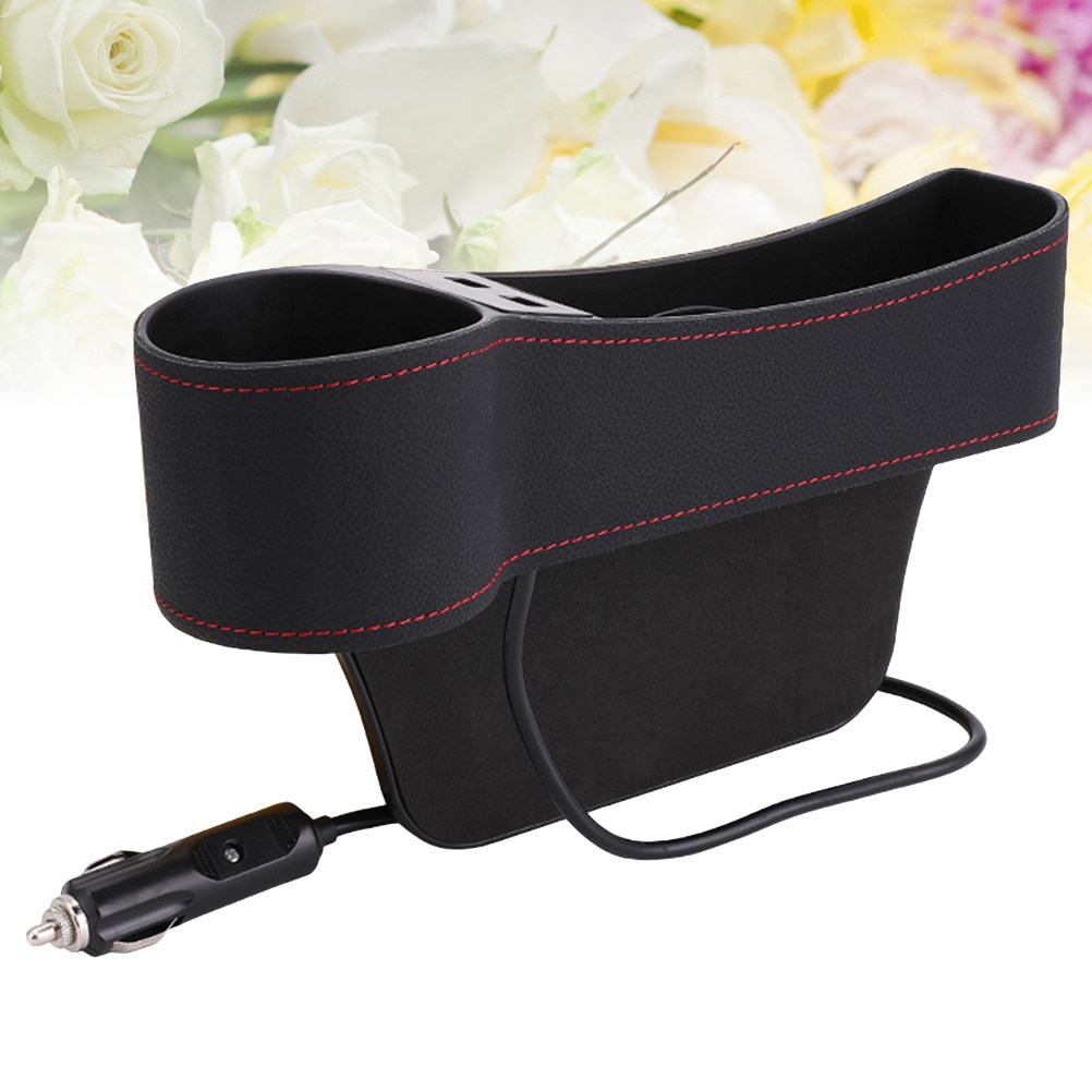 Car Seat Gap Storage Box Black - огляд і ціна Seat Gap Filler Organizer With Usb Charger