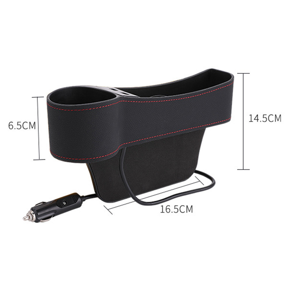 Car Seat Gap Storage Box Black - огляд і ціна Seat Gap Filler Organizer With Usb Charger