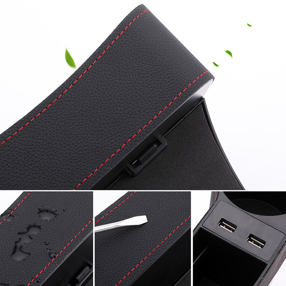 Car Seat Gap Storage Box Black - огляд і ціна Seat Gap Filler Organizer With Usb Charger