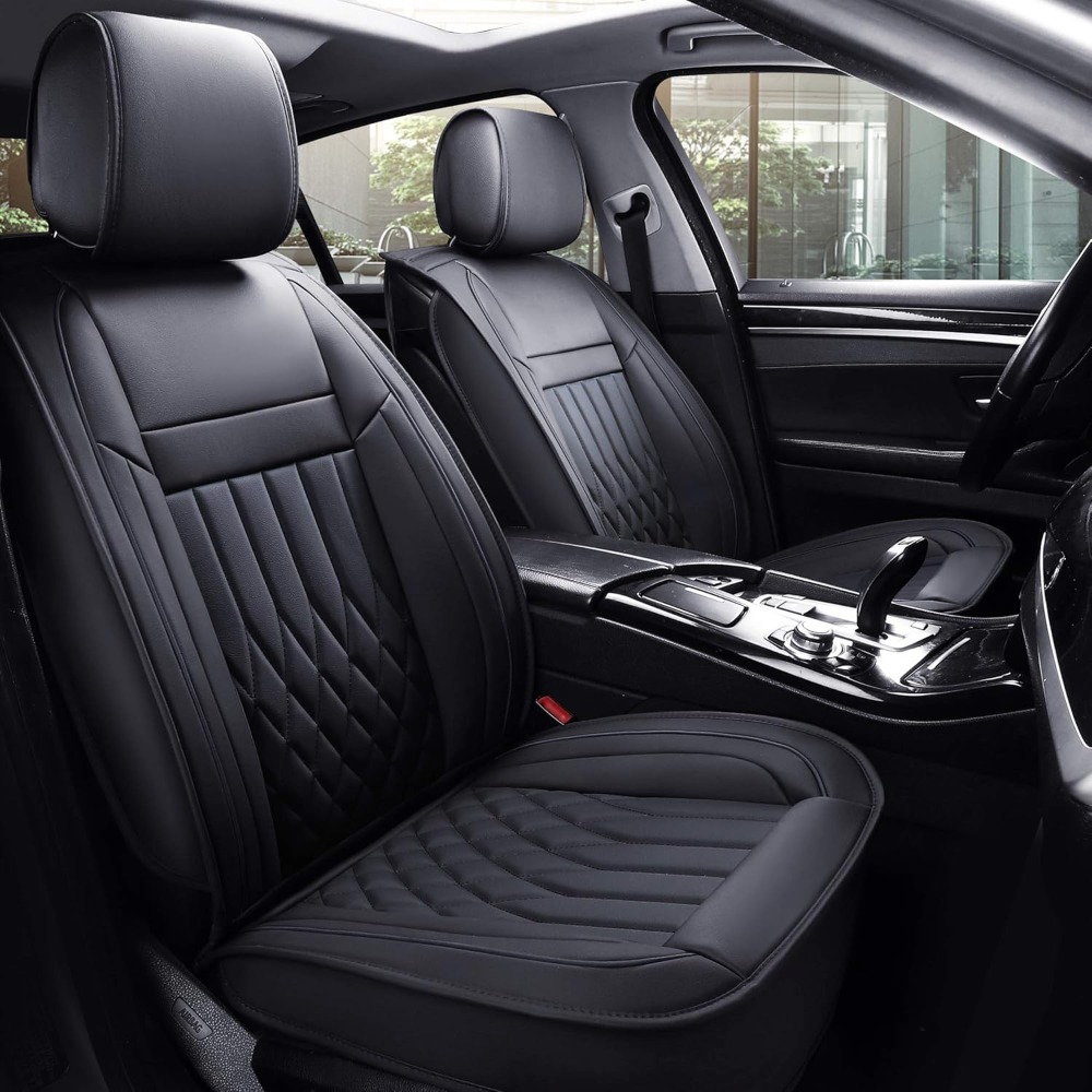 5pcs Car Seat Covers Full Set  - огляд і ціна Leather Car Seat Covers Full Set Universal