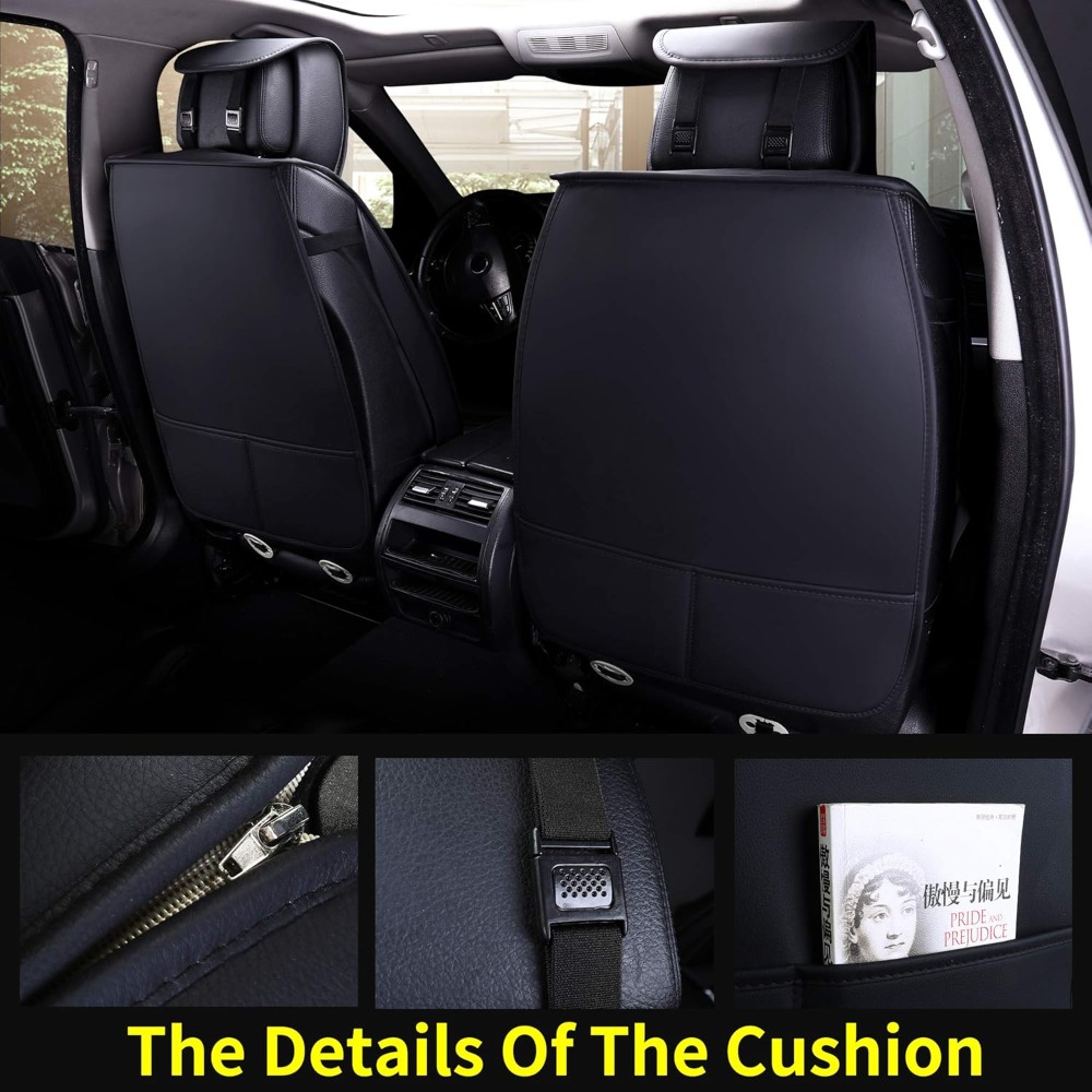 5pcs Car Seat Covers Full Set  - огляд і ціна Leather Car Seat Covers Full Set Universal