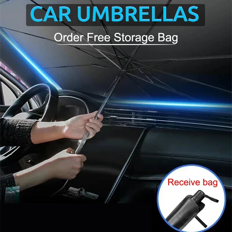 Foldable Car Windshield Sunsha - огляд і ціна Car Sunshade Windshield Umbrella Foldable