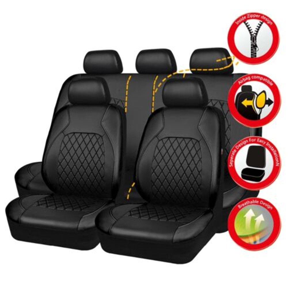 Universal Car Seat Cover Set P - огляд і ціна Leather Car Seat Covers Full Set Universal