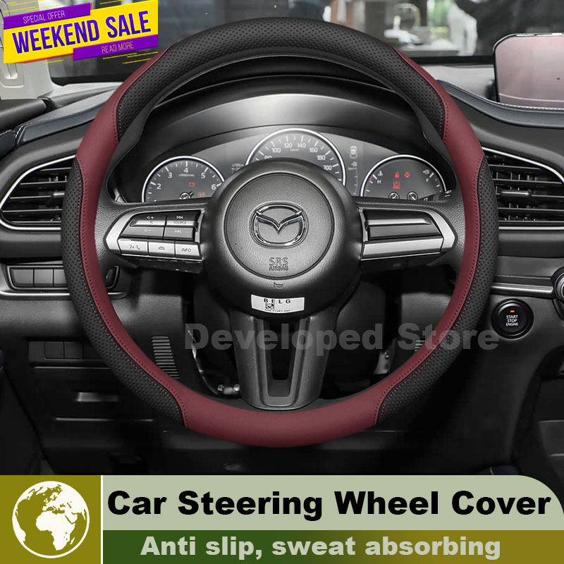 Leather Car Steering Wheel Cov - огляд і ціна Car Steering Wheel Cover Anti Slip Breathable