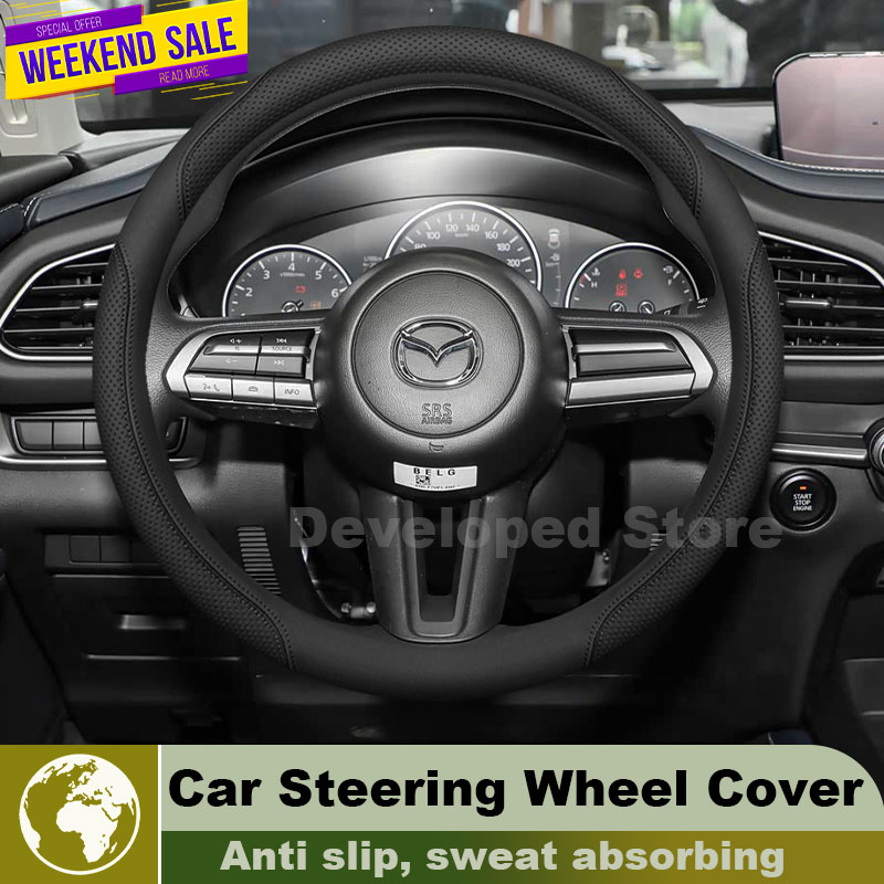 Leather Car Steering Wheel Cov - огляд і ціна Car Steering Wheel Cover Anti Slip Breathable