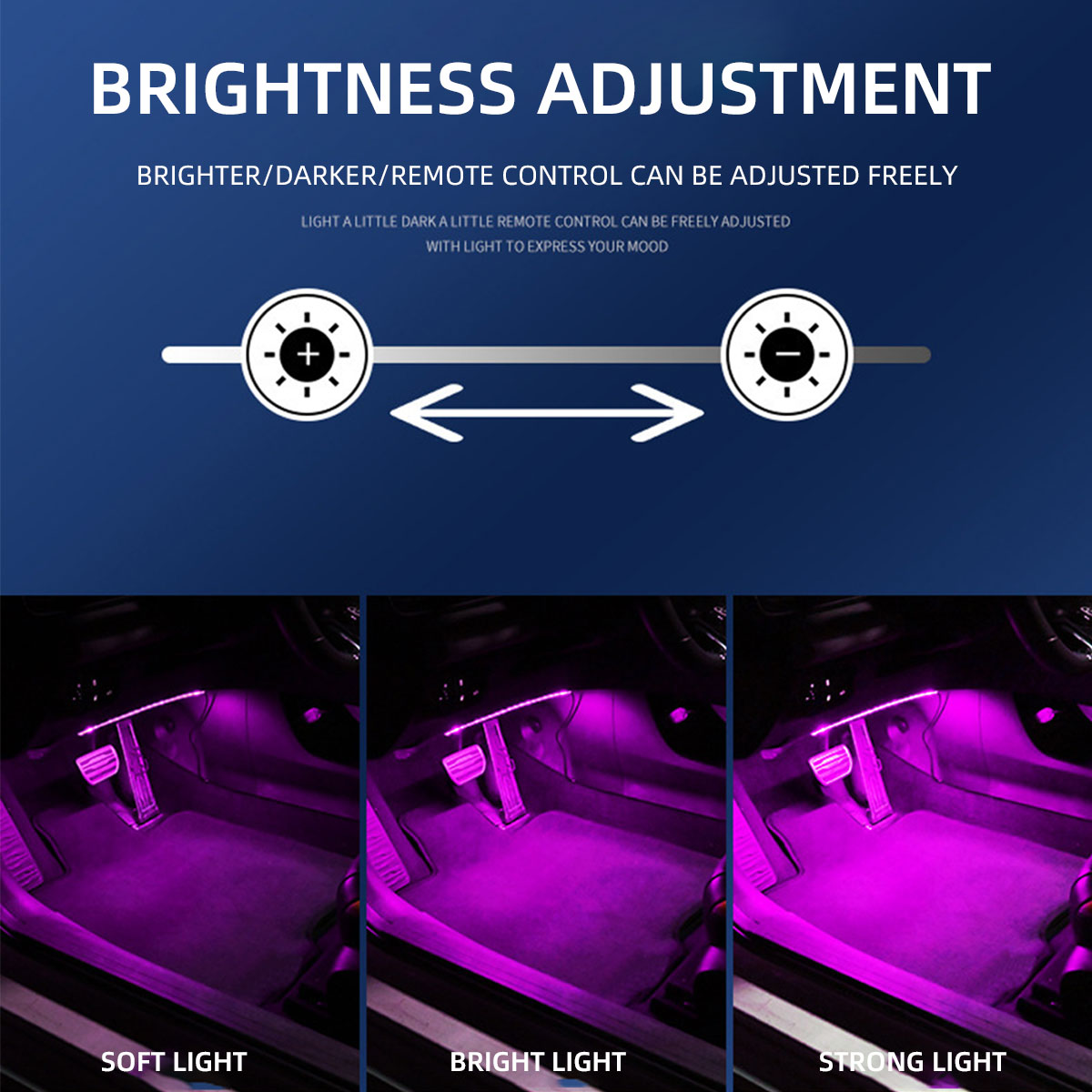 2/4in1 Neon 12/18 LED Car Inte - огляд і ціна Led Ambient Interior Car Lights App Control