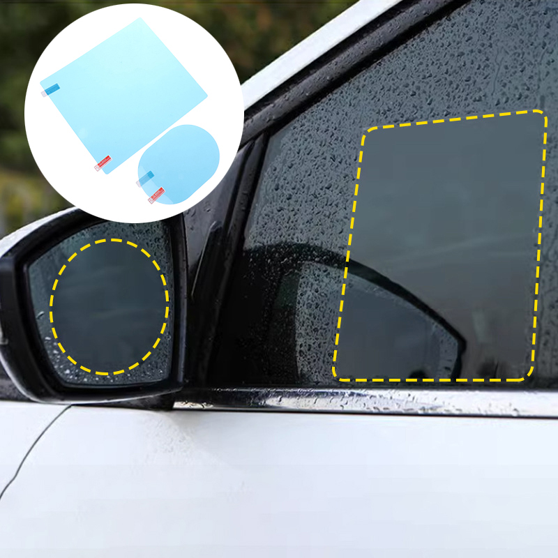 4Pcs Anti Fog Glare Rainproof  - огляд і ціна Anti Glare Car Rearview Mirror Film
