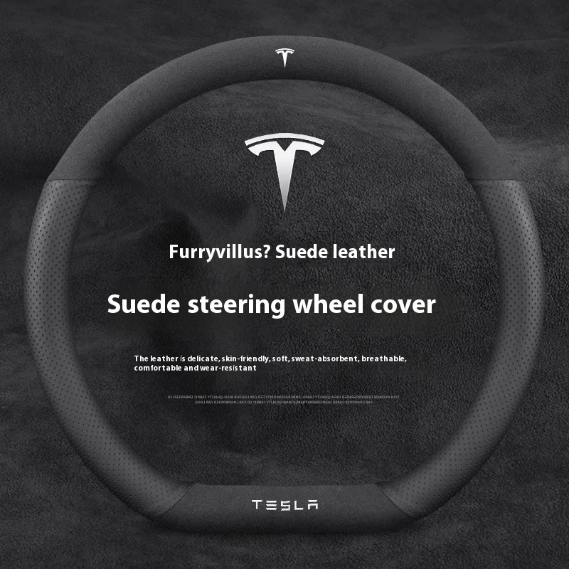 Suede Anti-slip Leather Car St - огляд і ціна Car Steering Wheel Cover Anti Slip Breathable