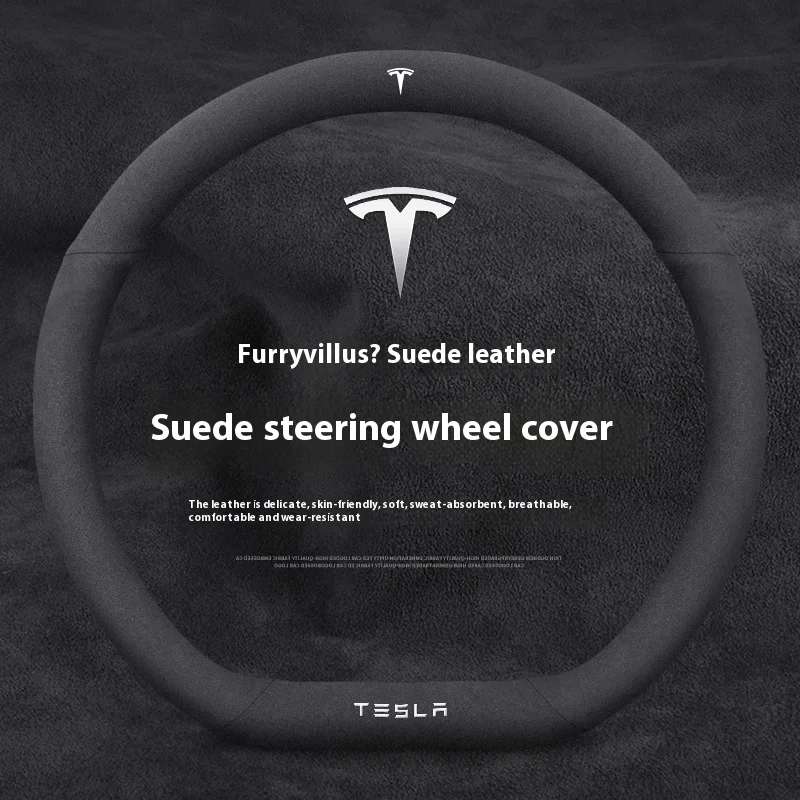 Suede Anti-slip Leather Car St - огляд і ціна Car Steering Wheel Cover Anti Slip Breathable