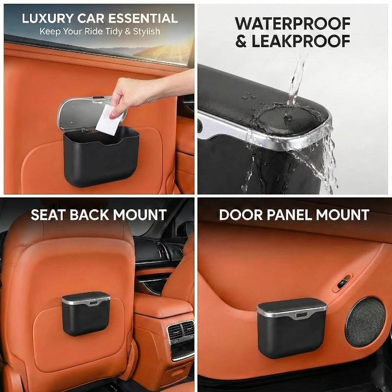Car Trash Can with Lid  Leakpr - огляд і ціна Waterproof Car Trash Can With Lid