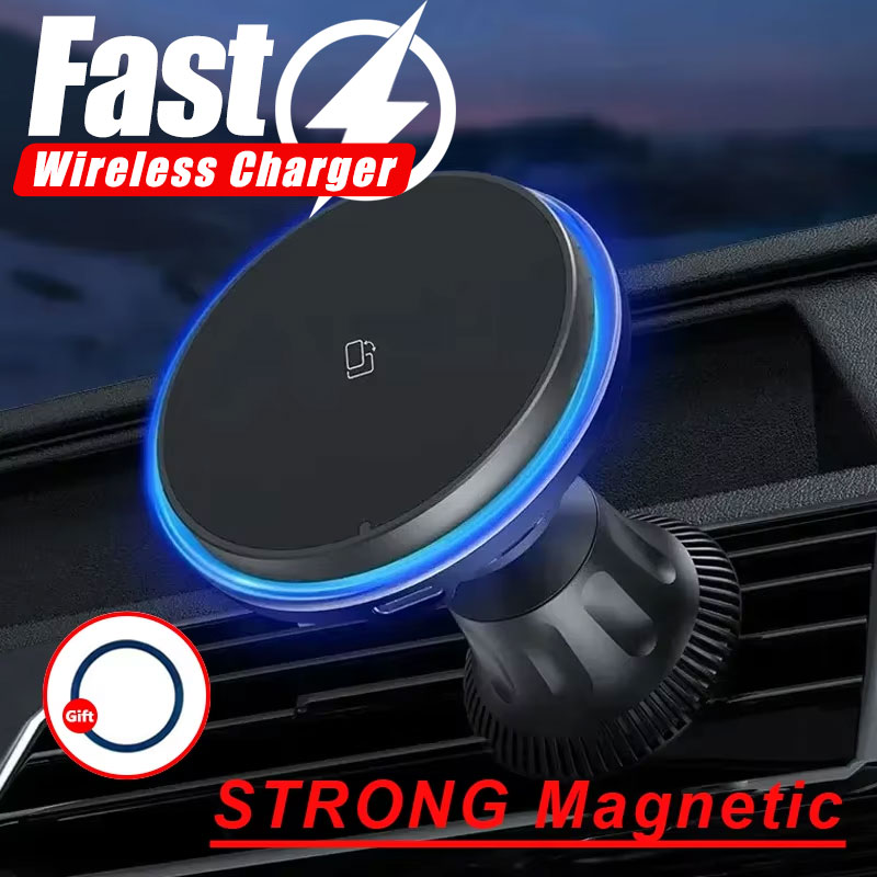 LED/RGB Magnetic Car Wireless  - огляд і ціна Wireless Car Charger Mount Fast Charging