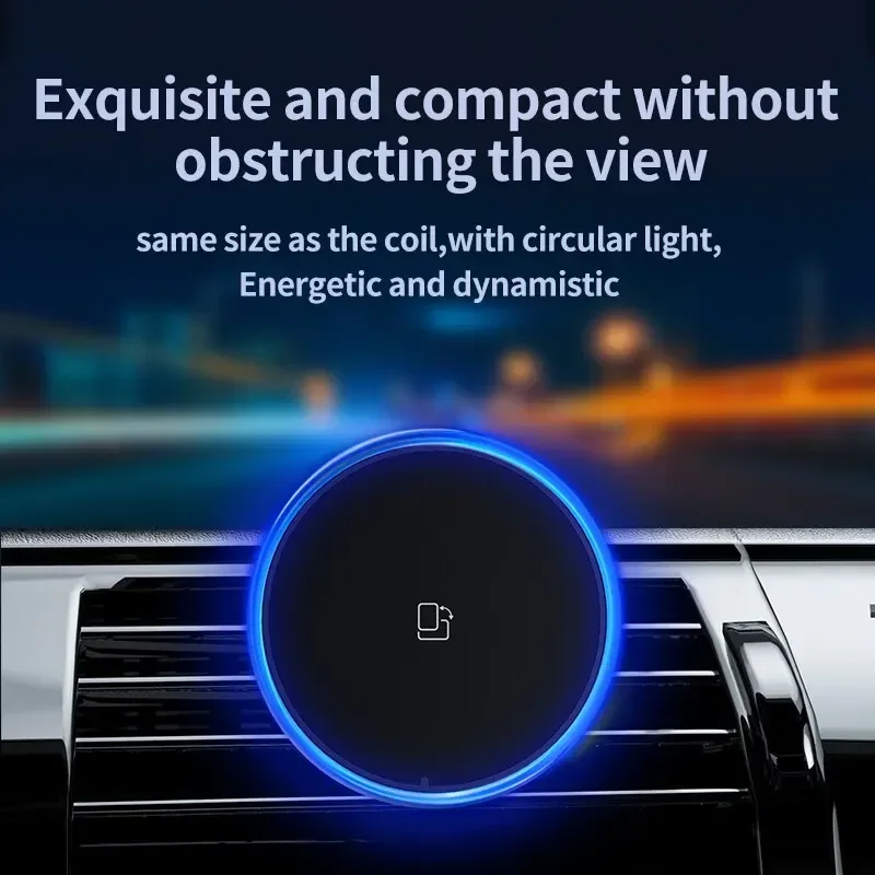 LED/RGB Magnetic Car Wireless  - огляд і ціна Wireless Car Charger Mount Fast Charging