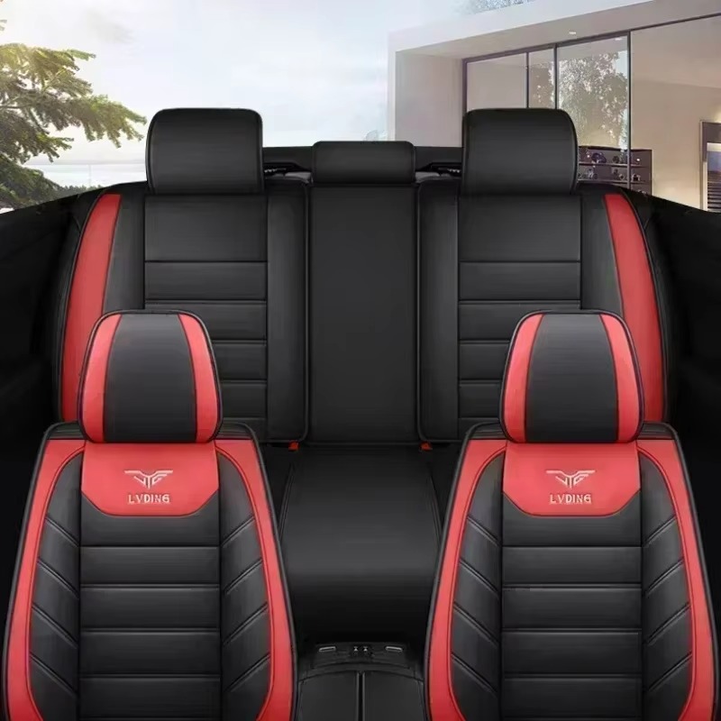 5-Seater Premium Leatherette C - огляд і ціна Leather Car Seat Covers Full Set Universal