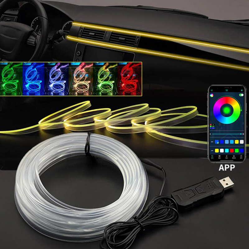 Car Interior Atmosphere Light  - огляд і ціна Led Ambient Interior Car Lights App Control
