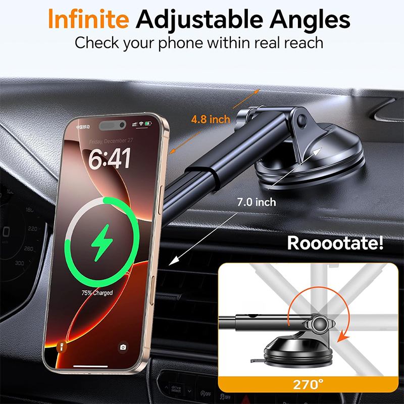 UYUXIO 15W Fast Charging Winds - огляд і ціна Wireless Car Charger Mount Fast Charging