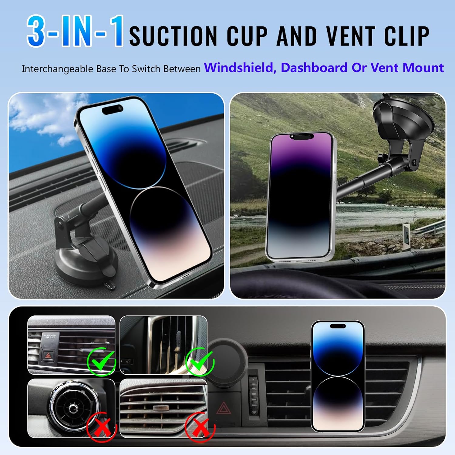 UYUXIO 15W Fast Charging Winds - огляд і ціна Wireless Car Charger Mount Fast Charging