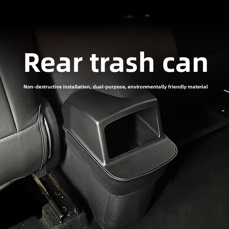Silicone Rear Storage Box for  - огляд і ціна Waterproof Car Trash Can With Lid