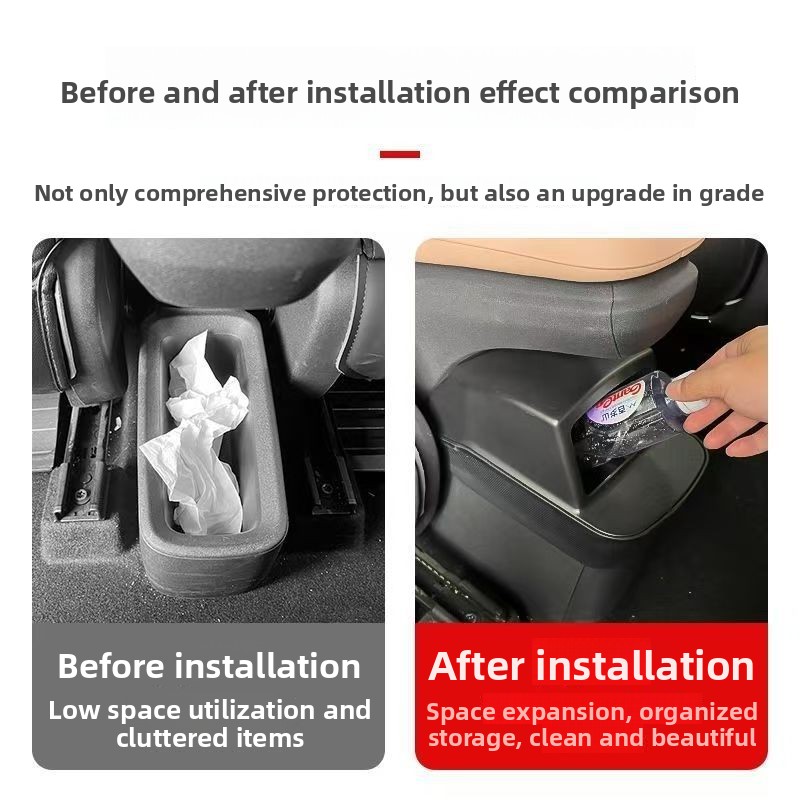 Silicone Rear Storage Box for  - огляд і ціна Waterproof Car Trash Can With Lid